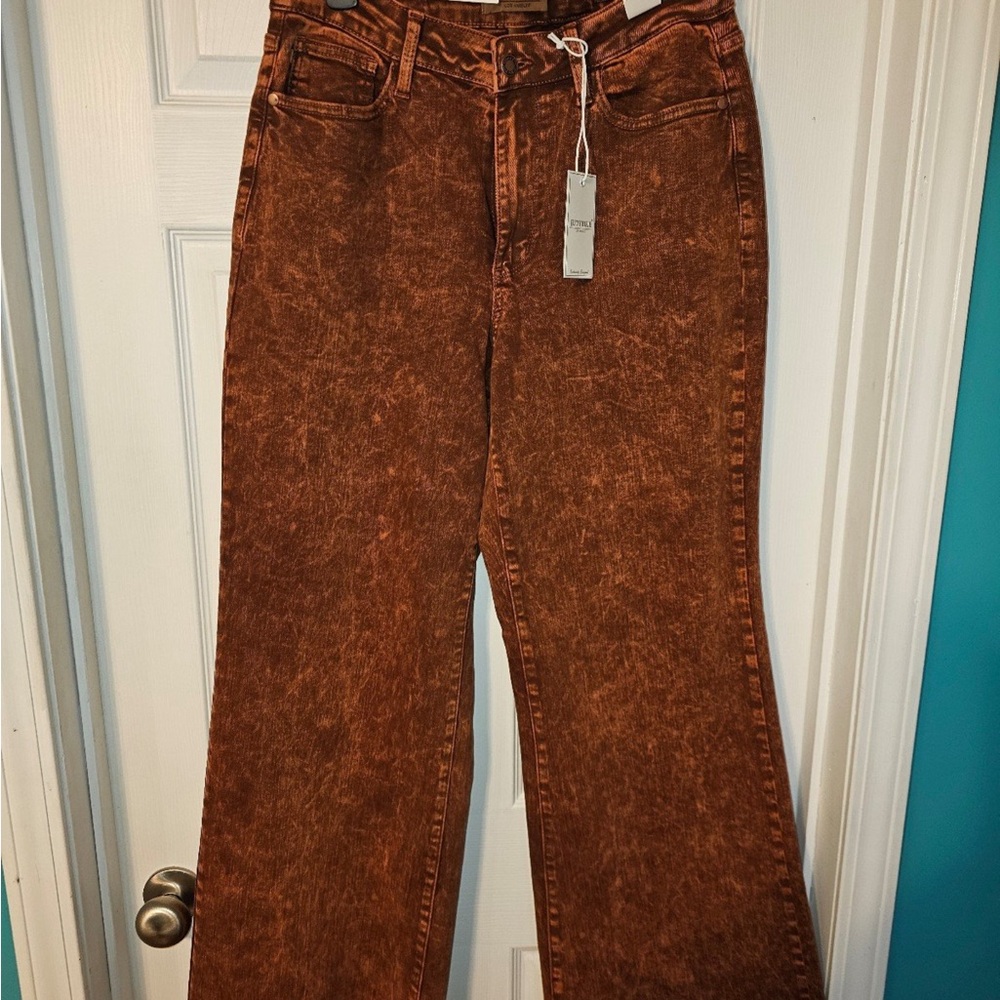 Women's Judy Blue burnt orange jeans 14W Pumpkin Spice